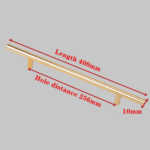 Gold Kitchen Door T Bar Straight Handle Knobs Cabinet Pull Diameter 10Mm Stainless Steel Handles Furniture Handle - Image 7