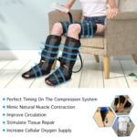 Leg Massager for Circulation and Pain Relief, Air Compression Foot Calf Thigh Massage, Full Leg Massager 3 Modes 3 Intensities 2 Extenders - Image 2