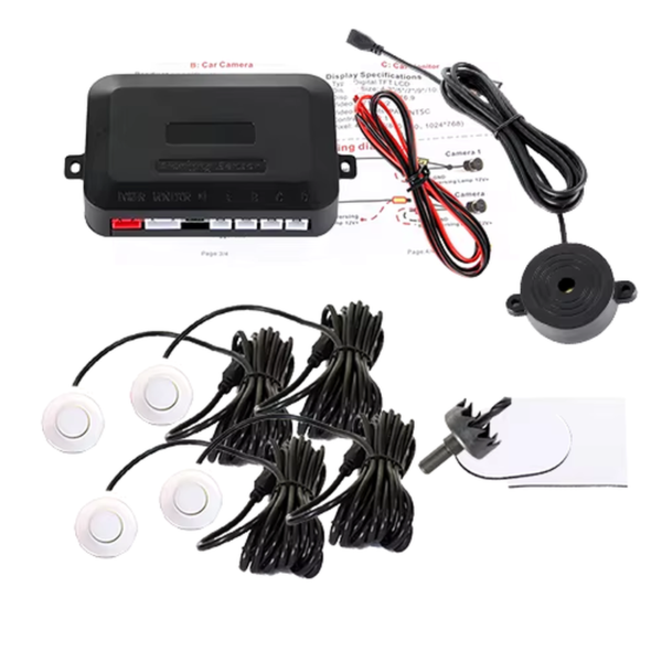 SINOVCLE 4 Sensors Buzzer 22Mm Car Parking Sensor Kit Reverse Backup Radar Sound Alert Indicator Probe System 12V Free Shipping - Image 9