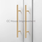 Gold Kitchen Door T Bar Straight Handle Knobs Cabinet Pull Diameter 10Mm Stainless Steel Handles Furniture Handle - Image 4