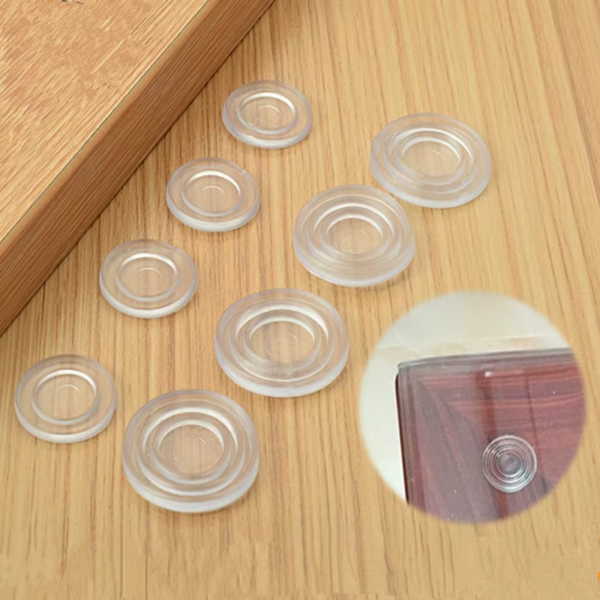 10Pcs round Shape Glass Table Non-Slip Soft Grip Pad Transparent Silicon Soft Rubber Fixed Tempered Glass Furniture Accessories - Image 2