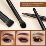 Makeup Brushes Set  Make up Brushes 14Pcs Black Kabuki Foundation Eyeshadow Contour Concealer Powder Eyeliner Crease Eyebrow Blending Brush, T336 - Image 5