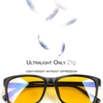 Blue Light Blocking Gaming Glasses anti Eyestrain Glasses Gaming Eyewear Retro Vision Care anti Glare for PC Laptop Gamer Reading (Black Frame Yellow Lens) (Black) - Image 4