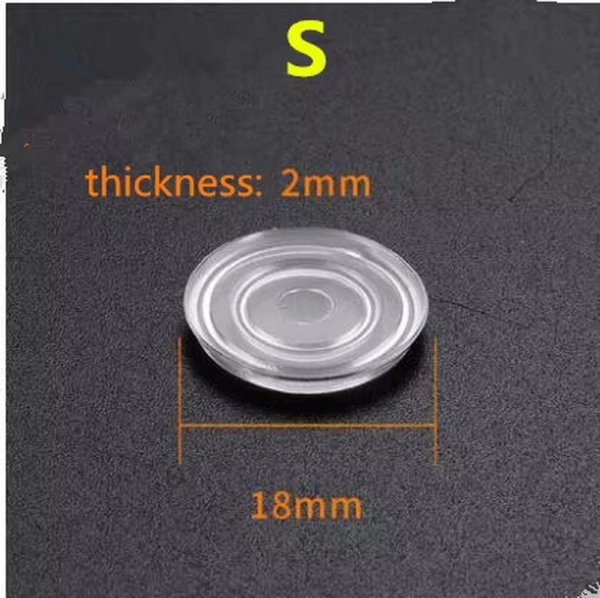 10Pcs round Shape Glass Table Non-Slip Soft Grip Pad Transparent Silicon Soft Rubber Fixed Tempered Glass Furniture Accessories