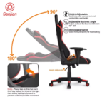 Yyhcwholesale Computer Gaming Office Chair PC Gamer Racing Style Ergonomic Comfortable Leather Gaming Chair Racing Games Chair - Image 5