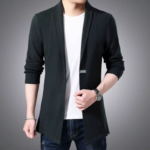 Cardigan Mens Sweaters Spring Autumn Men Casual Cardigan Jacket Man Solid Color Long Sweater Windbreaker Single Button Coats - Image 10