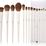 Makeup Brushes 14Pcs Makeup Brush Set Premium Synthetic Powder Foundation Contour Blush Concealer Eye Shadow Blending Liner Make up Brush Kit Light Grey T329