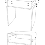 Acrylic Side Table, Clear Bedside Table for Bedroom Living Room, 40 X 30 X 50 Cm (Orange) - Image 9