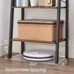 Industrial Ladder Shelf, 5-Tier Bookshelf, Bookcase and Storage Rack Wood Look Accent Furniture with Metal Frame for Home Office ULLS45X, ULLS45X, Metal Iron Wood Manufactured_Wood, Rustic Brown, 22.1"L X 13.3"W X 67.7"H - Image 8