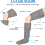 Leg Massager for Circulation and Pain Relief, Air Compression Foot Calf Thigh Massage, Full Leg Massager 3 Modes 3 Intensities 2 Extenders - Image 3