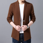 Cardigan Mens Sweaters Spring Autumn Men Casual Cardigan Jacket Man Solid Color Long Sweater Windbreaker Single Button Coats - Image 4