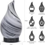 Essential Oil Diffuser 120ML Aroma Ultrasonic Humidifier Night Lights with Handmade Glass BPA Free Waterless Auto-Off Timer Setting for Home Yoga Office - Image 7