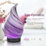Essential Oil Diffuser 120ML Aroma Ultrasonic Humidifier Night Lights with Handmade Glass BPA Free Waterless Auto-Off Timer Setting for Home Yoga Office - Image 4