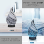 Essential Oil Diffuser 120ML Aroma Ultrasonic Humidifier Night Lights with Handmade Glass BPA Free Waterless Auto-Off Timer Setting for Home Yoga Office - Image 2