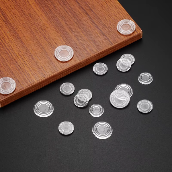 10Pcs round Shape Glass Table Non-Slip Soft Grip Pad Transparent Silicon Soft Rubber Fixed Tempered Glass Furniture Accessories - Image 3