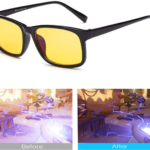 Blue Light Blocking Gaming Glasses anti Eyestrain Glasses Gaming Eyewear Retro Vision Care anti Glare for PC Laptop Gamer Reading (Black Frame Yellow Lens) (Black) - Image 2