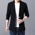Cardigan Mens Sweaters Spring Autumn Men Casual Cardigan Jacket Man Solid Color Long Sweater Windbreaker Single Button Coats - Image 5