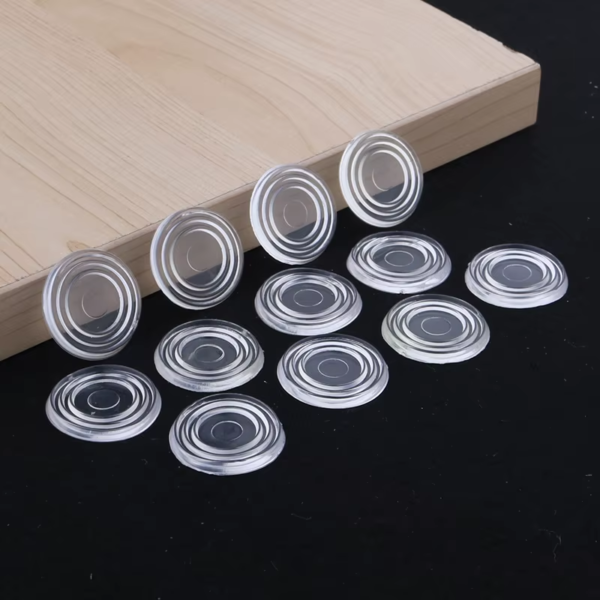 10Pcs round Shape Glass Table Non-Slip Soft Grip Pad Transparent Silicon Soft Rubber Fixed Tempered Glass Furniture Accessories - Image 4