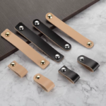 1PC Modern Soft Leather Cabinet Handles Minimalist Cupboard Door Knobs Dresser Drawer Pulls Furniture Handle Hardware - Image 2
