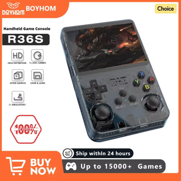 128G Retro Handheld Game Console Linux System 3.5 Inch IPS Screen Portable Pocket Video Player 2 Joystick 64G Games Kid Gift - Image 2