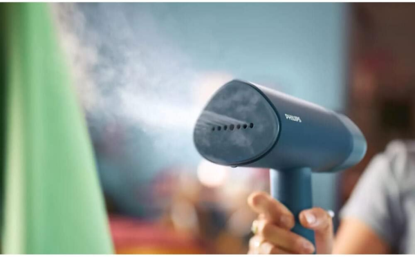 3000 Series Handheld Steamer - 1000W, 20 G/Min Steam, Detachable 100Ml Water Tank, Plastic Plate, Blue (STH3000/20) - Image 5