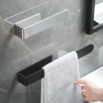 Towel Rack Non-Punched Towel Rack Bathroom Rack Self-Adhesive Bathroom Kitchen Towel Hand Towel Rack Household Items - Image 2