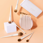 Makeup Brushes 14Pcs Makeup Brush Set Premium Synthetic Powder Foundation Contour Blush Concealer Eye Shadow Blending Liner Make up Brush Kit Light Grey T329 - Image 9