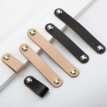 1PC Modern Soft Leather Cabinet Handles Minimalist Cupboard Door Knobs Dresser Drawer Pulls Furniture Handle Hardware - Image 3