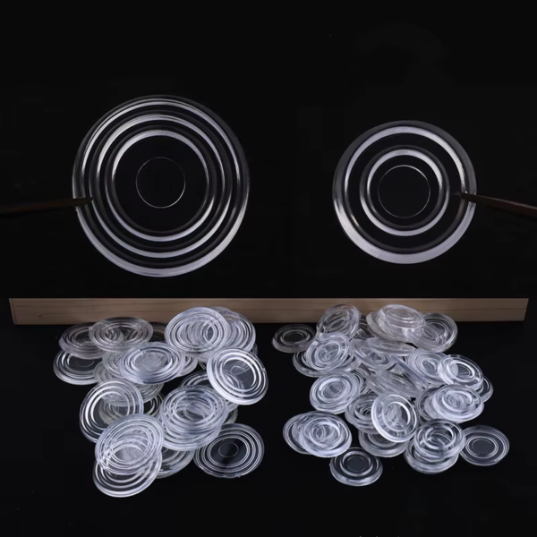 10Pcs round Shape Glass Table Non-Slip Soft Grip Pad Transparent Silicon Soft Rubber Fixed Tempered Glass Furniture Accessories - Image 7