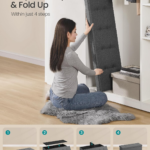 43 Inches Folding Storage Ottoman Bench, Storage Chest, Foot Rest Stool, Bedroom Bench with Storage, Holds up to 660 Lb, Dark Gray ULSF77K - Image 6