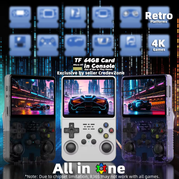 R36S Retro Game Console Handheld Video Arkos 2.0 System 3.5 Inch Single Card Portable Pocket Video Player 64GB 128GB 20000 Games - Image 4