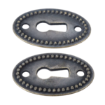 2Pcs Antique Bronze Color Oval Shape Keyhole Cover Carved Hollow Connectors Jewelry Findings Antique Furniture Hardware - Image 5
