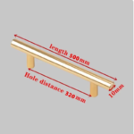 Gold Kitchen Door T Bar Straight Handle Knobs Cabinet Pull Diameter 10Mm Stainless Steel Handles Furniture Handle - Image 9