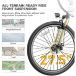 Electric Bike with 750W Peak Motor, 28Mph Max Speed, 600WH Removable Battery Ebike, 27.5" Electric Mountain Bike - Image 6