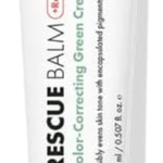 Rescue Balm + Red Correct 15Ml - Colour Correcting Green Cream Moisturiser, Evens Redness, Post-Breakout Care, & Dry Skin Nourishment - Lightweight Primer for Fair to Medium Skin Tones