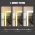 Dressing Table, LED Mirror Makeup Stool Set Wooden Vanity Desk Chair, Home Bedroom Furniture Girls Kids Women Organisers, Drawers Shelves Wide Tabletop White - Image 4