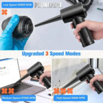 50000 RPM Compressed Air Duster Cordless Portable Rechargeable Wireless Electric Air Keyboard Electronics Cleaner Dust Blower - Image 6